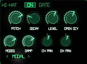 Hi-hat voice panel.