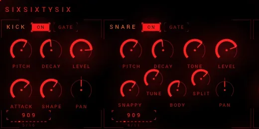 Six Sixty Six theme, Trace skin, red